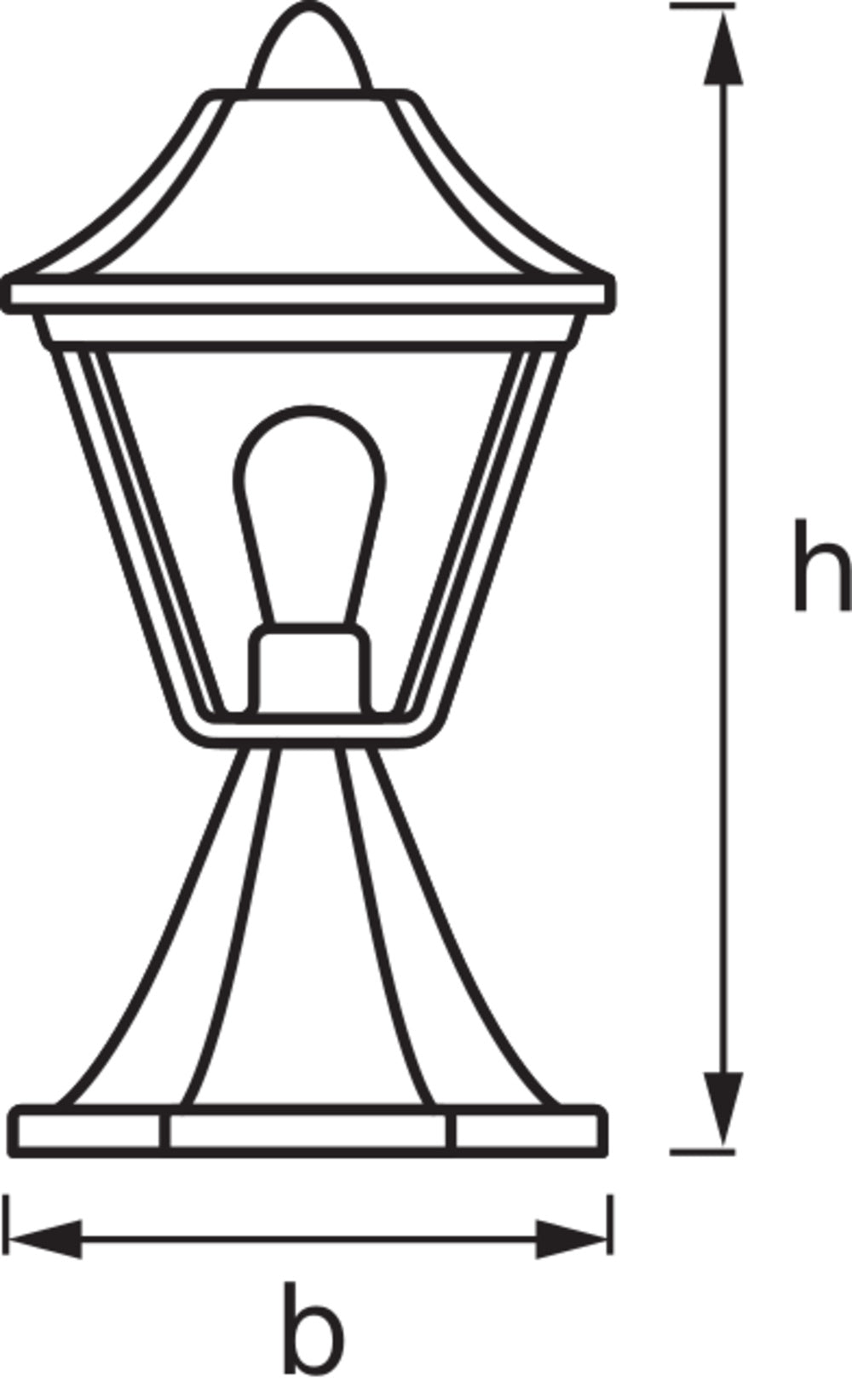 Ledvance ENDURA Classic Tradition 33cm Außenlaterne E27 Schwarz/Gold IP44 Druckguss-Aluminium