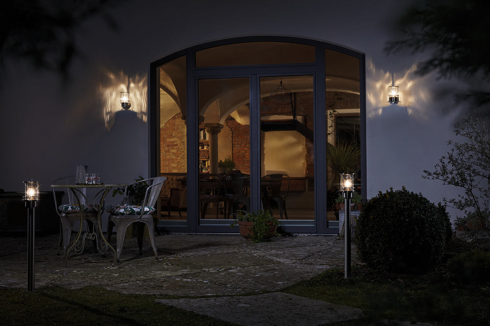 Ledvance ENDURA Classic Pfosten 55cm E27 Außenleuchte aus Edelstahl IP44 mit Glasdiffusor