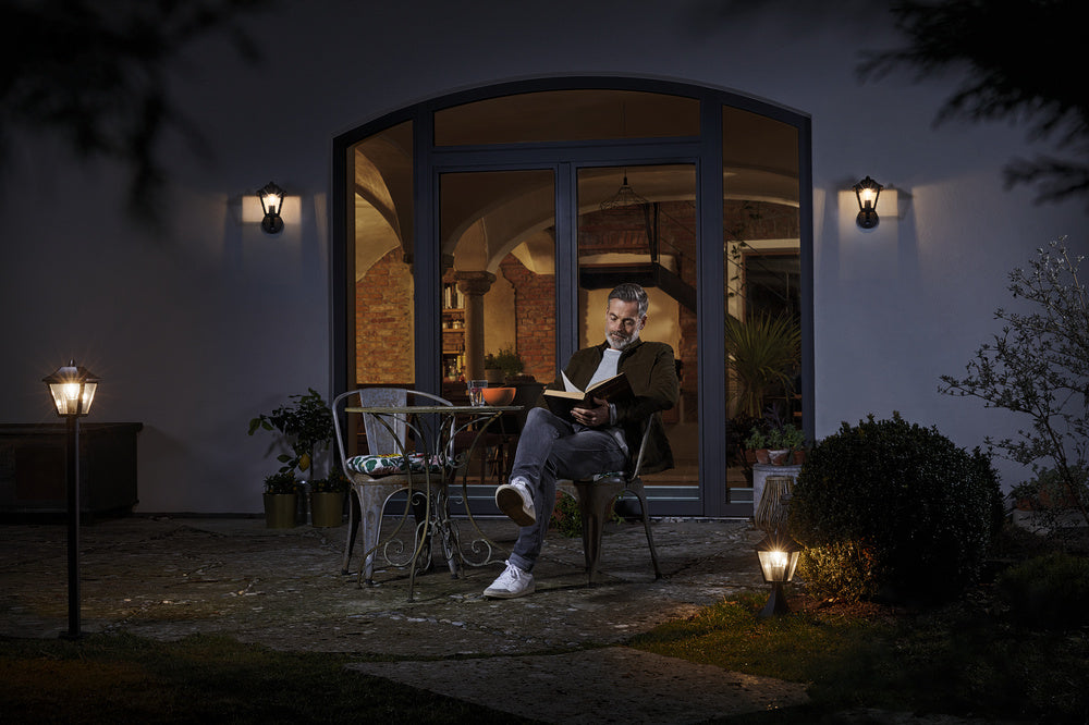 Ledvance ENDURA Classic Tradition outdoor floor lantern E27 Black/Gold IP44 aluminum 1000mm