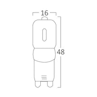 Braytron LED G9 capsule, 3W dimmable, 3000K warm white, 260 lumen, 240° beam angle, 220-240V