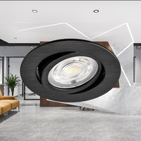 Braytron 7W dimmbarer LED-Spotlight, 630 Lumen, 3IN1 Farbtemperatur, schwarz, CRI >80, IP20