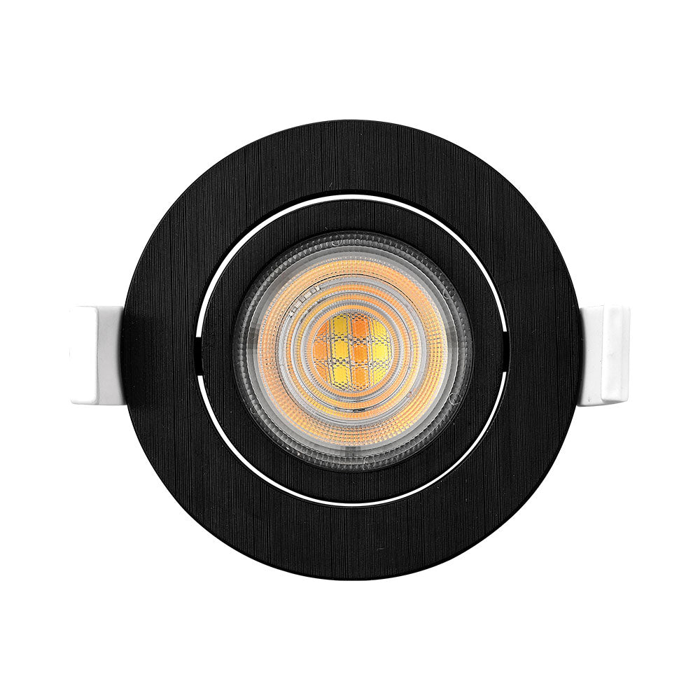 Braytron 7W dimmbarer LED-Spotlight, 630 Lumen, 3IN1 Farbtemperatur, schwarz, CRI >80, IP20