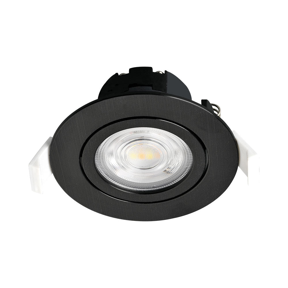 Braytron 7W dimmbarer LED-Spotlight, 630 Lumen, 3IN1 Farbtemperatur, schwarz, CRI >80, IP20