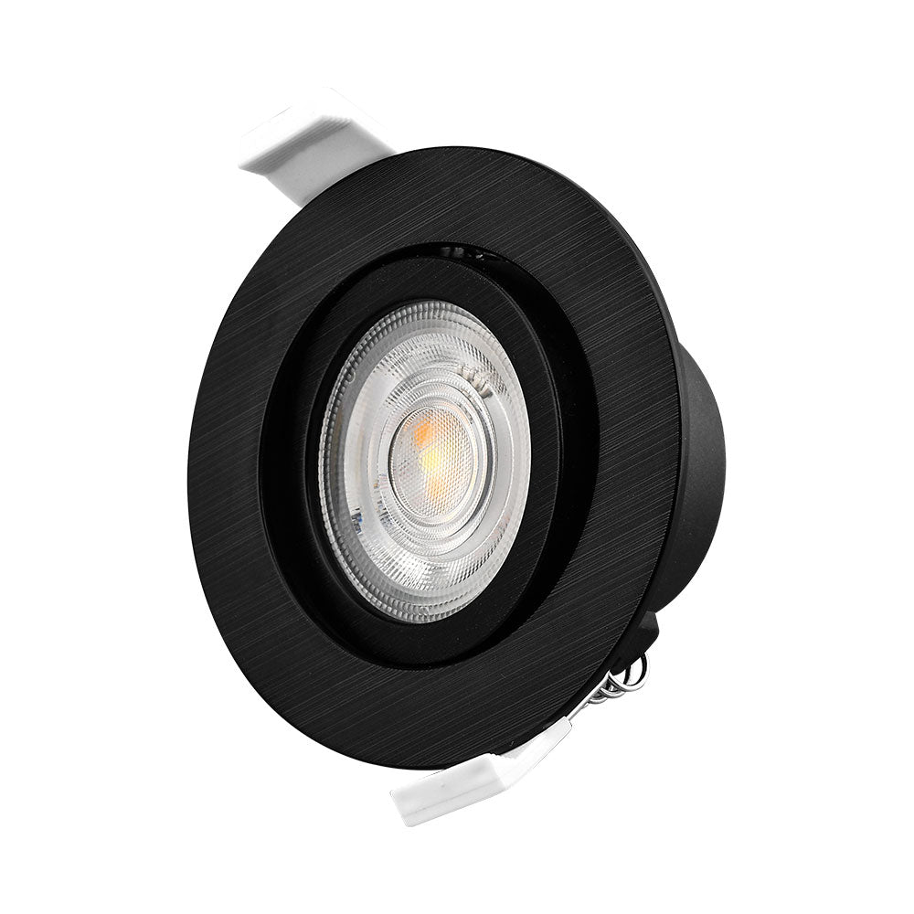 Braytron 7W dimmbarer LED-Spotlight, 630 Lumen, 3IN1 Farbtemperatur, schwarz, CRI >80, IP20