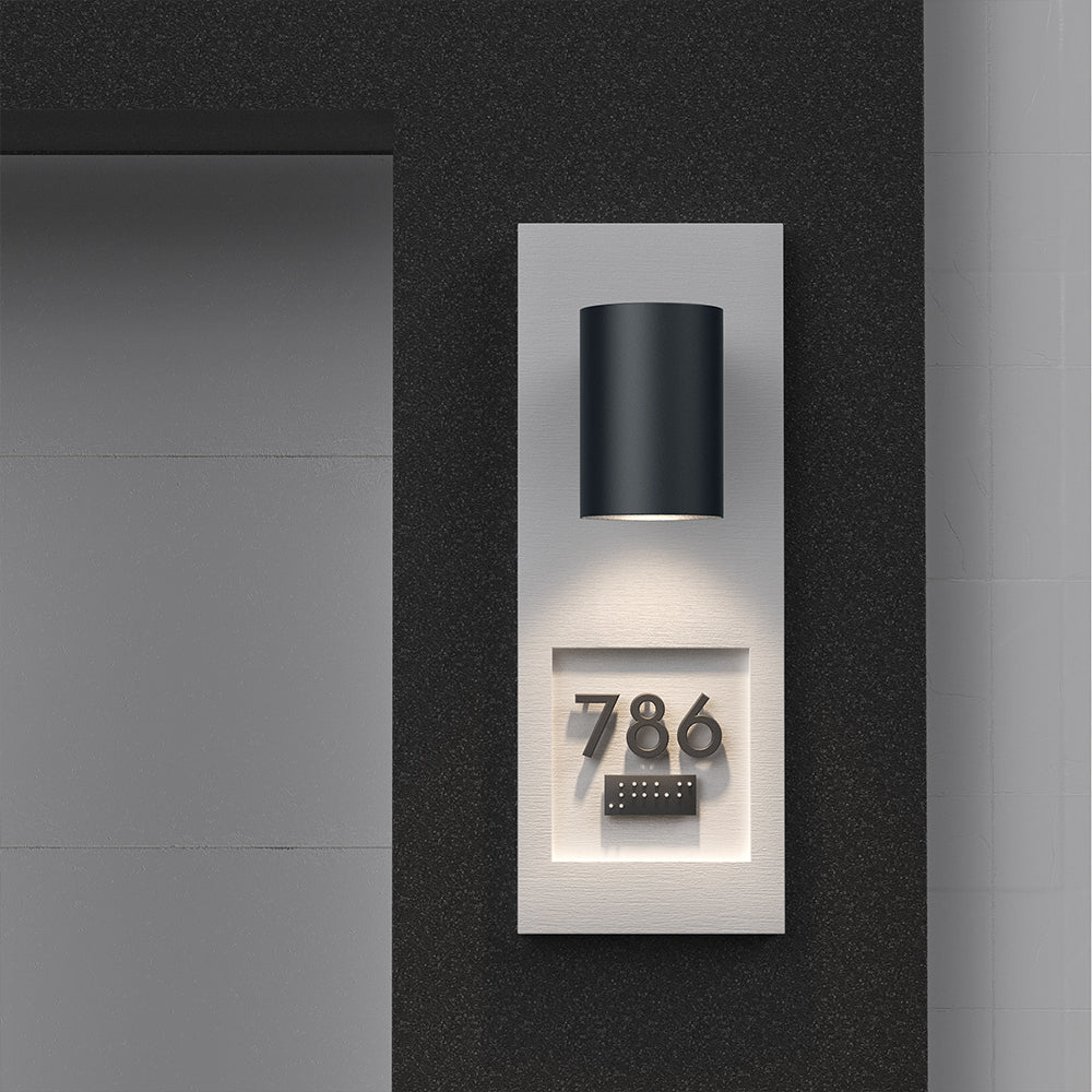 Braytron LED Außenwandleuchte 9W 900 Lumen IP65 grau 38° Abstrahlwinkel