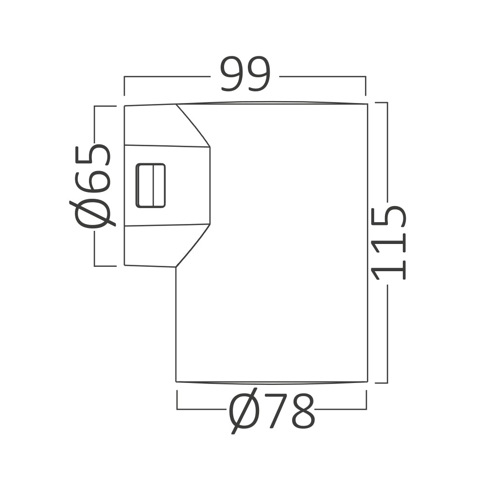 Braytron LED Außenwandleuchte 9W 900 Lumen IP65 grau 38° Abstrahlwinkel