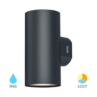 Braytron outdoor LED wall light 2x9W IP65 3IN1 1780 lumen grey