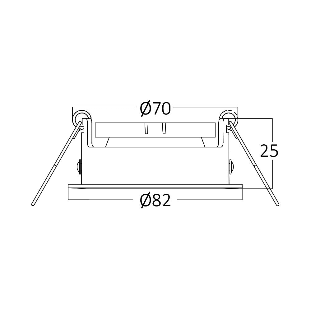 Braytron 35W GU10 Einbaustrahler schwarz 82mm MR16 Lumen Innenbeleuchtung