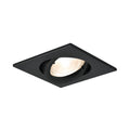 Braytron quadratischer schwarzer Einbaustrahler 35W, Aluminium, IP20, Innenbereich GU10, MR16