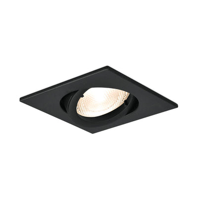 Braytron GU10 recessed spotlight black, 35W, aluminum, IP20, 4000K, MR16 socket, indoor lighting
