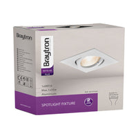 Braytron GU10 recessed spotlight black, 35W, aluminum, IP20, 4000K, MR16 socket, indoor lighting