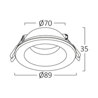 Braytron GU10 Einbau-Spotlight 35W weiß IP54 Innenbeleuchtung