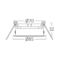 Braytron Indoor-Spotlight, MR16 Sockel, 35W, schwarzes Aluminium, 85 mm Durchmesser