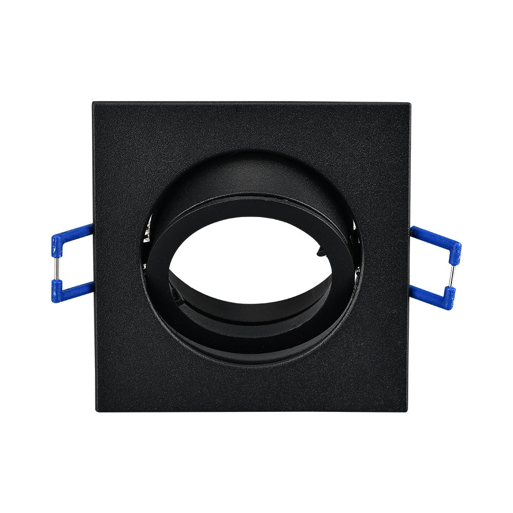 Braytron GU10 Einbau-LED-Strahler quadratisch 82x82mm Schwarz Aluminium IP20 35W max Ausschnitt 70mm