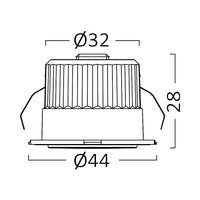Braytron LED Strahler 3W 3000K 210 Lumen IP54 >80CRI 38° Abstrahlwinkel nicht dimmbar 220-240V warmweiß