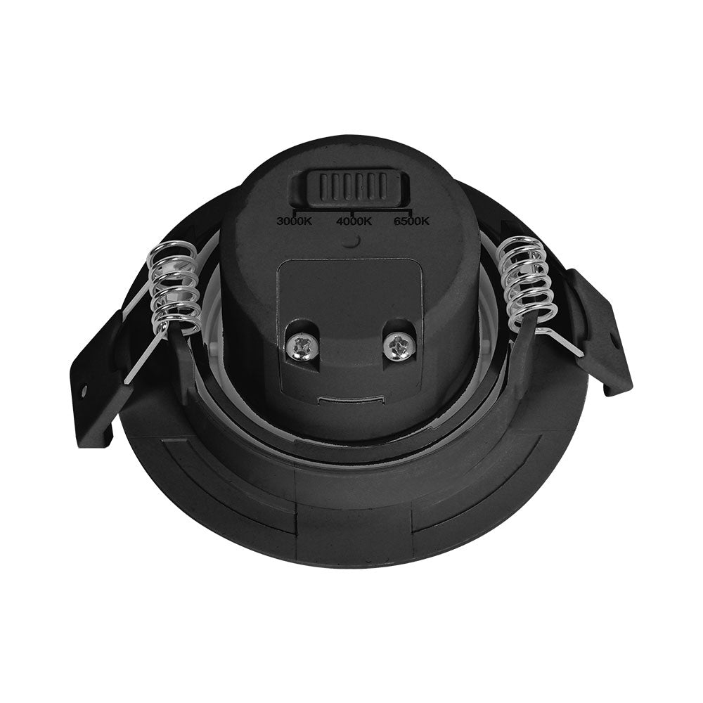 Braytron LED Strahler 7W Schwarz Rund 3-in-1 CCT Dimmbar 220-240V 630 Lumen IP20 38° Innenbeleuchtung