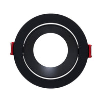 Braytron LED Einbaustrahler, MR16 Fassung, max. 35W, IP20 Schwarzes Aluminium rund Einbau 85mm Ausschnitt 70mm