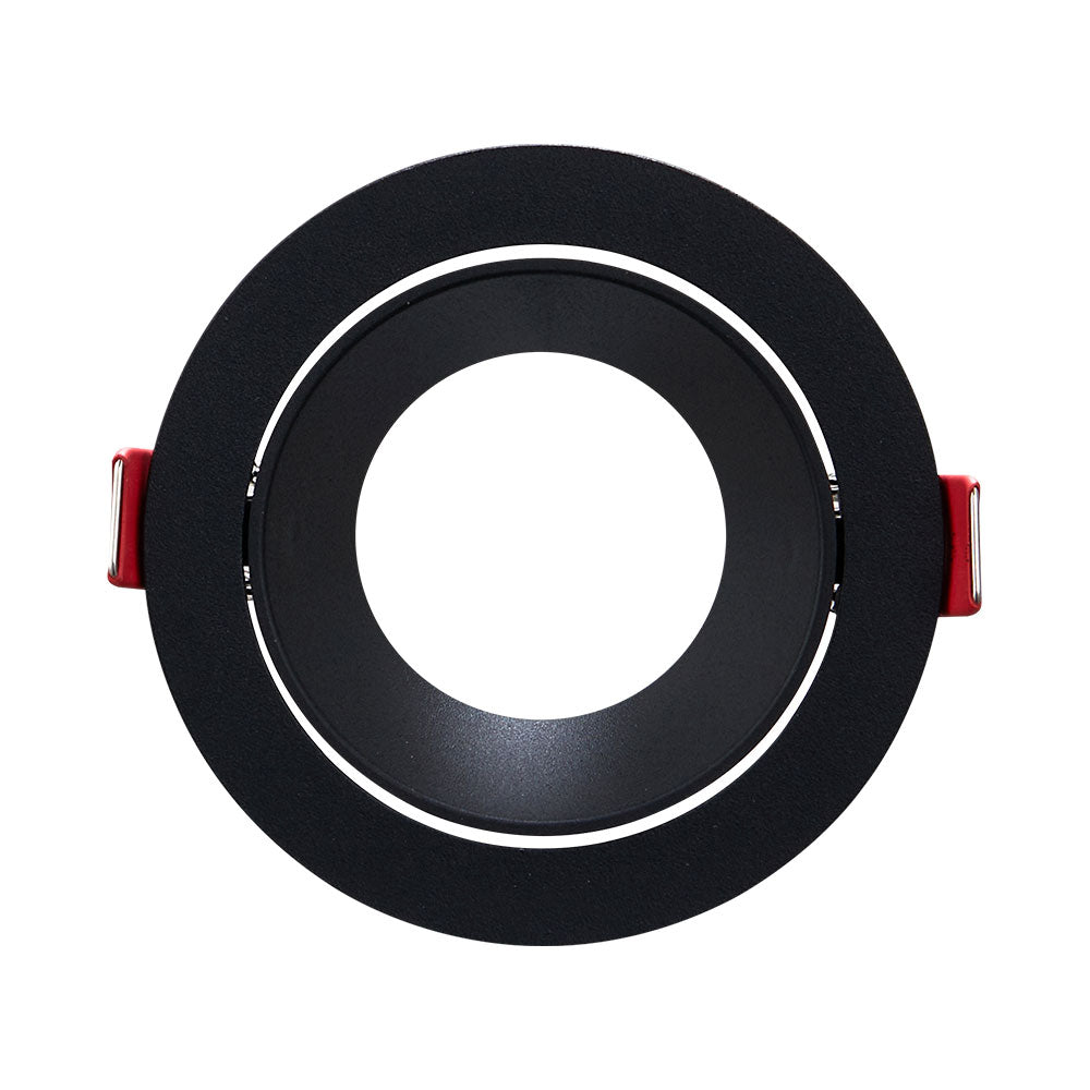 Braytron LED Einbaustrahler, MR16 Fassung, max. 35W, IP20 Schwarzes Aluminium rund Einbau 85mm Ausschnitt 70mm