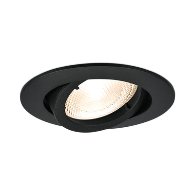 Braytron runde Einbau-LED-Spotlight-Fassung, Schwarzes Aluminium, MR16-Sockel, max. 35W, IP20 Innenbeleuchtung
