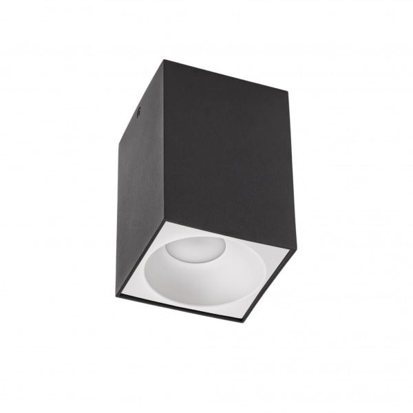 Spectrum LED ceiling spotlight Cube Black 95x95x138mm IP20 230V housing excl. LED spot