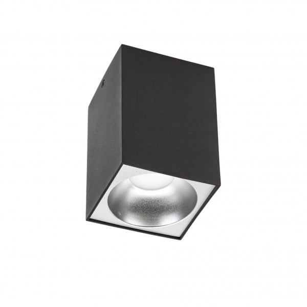 Spectrum LED-Deckenstrahler Cube Matt Schwarz 95x95x138mm IP20 GU10 Fassung, wähle dein eigenes Lumen und Farbe, schlanke Installation