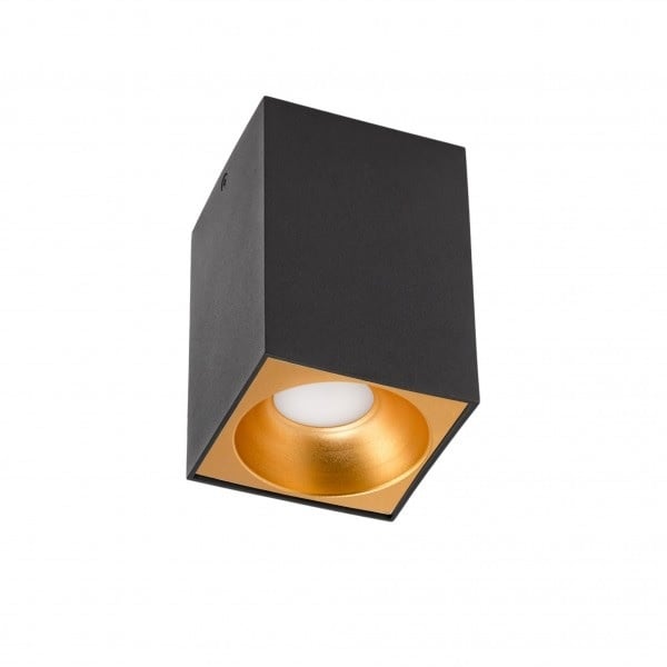 Spectrum LED-Deckenstrahler Cube Matt Schwarz 95x95x138mm IP20 GU10 Fassung, wähle dein eigenes Lumen und Farbe, schlanke Installation