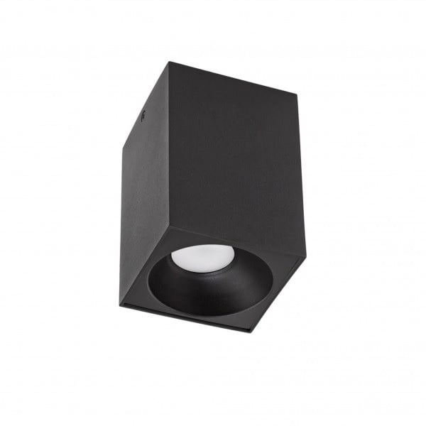 Spectrum LED-Deckenstrahler Cube Matt Schwarz 95x95x138mm IP20 GU10 Fassung, wähle dein eigenes Lumen und Farbe, schlanke Installation