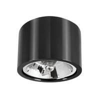 Spektrum LED-Deckenstrahler CHLOE schwarz rund GU10 AR111 Fassung ohne LED-Lampe für modernes Design und einfache Installation
