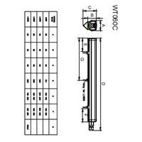 Philips WT060C LED waterproof batten light 15W 1800 lumens 4000K IP66 IK08 611mm Gray