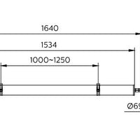 Philips WT210C LED waterproof light 54W 4000K 7000 lumens IP69K IK06 1640mm White housing CE RoHS