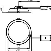 Philips DN065B G4 LED-Downlight 12W, 3000K-6500K, 110° Abstrahlwinkel, 1200 Lumen