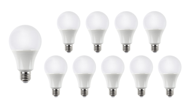 Spectrum E27 LED Lampenpaket 10x A60 10.5W 1521 Lumen 3000K Philips Chip 220-240V 120° CRI 80 IP20 CE RoHS