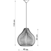 Sollux Lighting LED pendant lamp with E27 fitting and aluminum build
