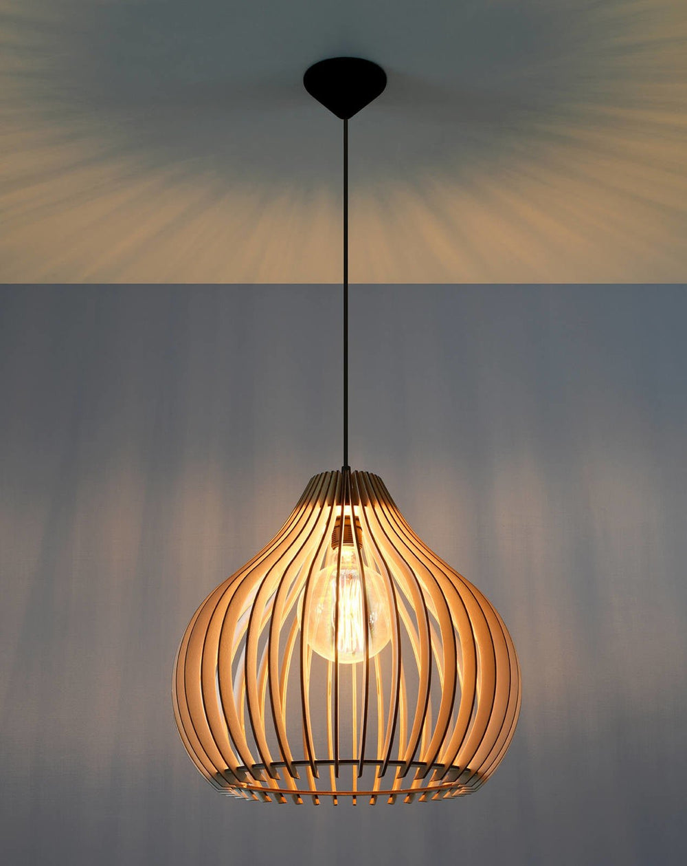 Sollux Lighting LED pendant lamp with E27 fitting and aluminum build