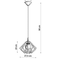 Sollux Lighting LED wood hanging lamp POMPELMO E27 220-240V