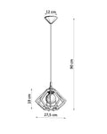 Sollux Lighting LED wood hanging lamp POMPELMO E27 220-240V