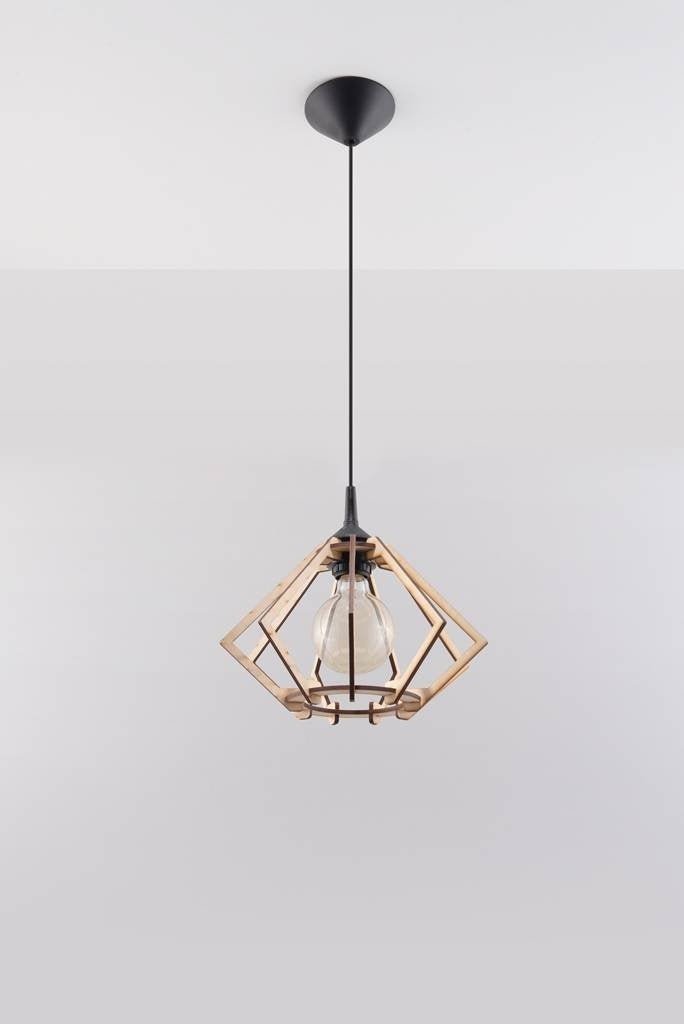 Sollux Lighting LED wood hanging lamp POMPELMO E27 220-240V