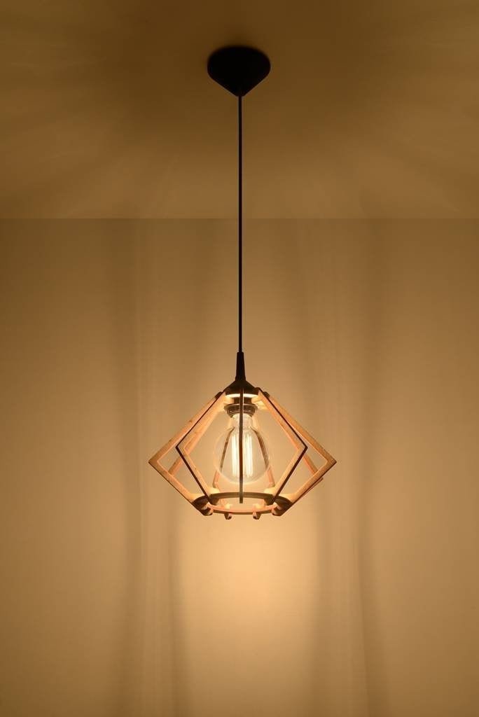 Sollux Lighting LED wood hanging lamp POMPELMO E27 220-240V
