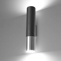 LED wall lamp black chrome LOOPEZ with GU10 socket by Sollux Lighting