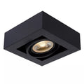 Lucide ZEFIX LED Deckenstrahler, Dim to Warm, GU10 12W 2200K-3000K, verstellbar, quadratisch, Schwarz, IP20