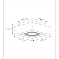 Lucide Zefix LED-Deckenstrahler gu10 2200K-3000K schwarz dimmbar bis warm