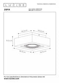 Lucide Zefix LED-Deckenstrahler gu10 2200K-3000K schwarz dimmbar bis warm