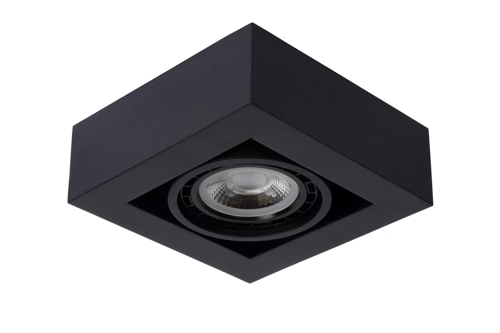 Lucide ZEFIX LED Deckenstrahler, Dim to Warm, GU10 12W 2200K-3000K, verstellbar, quadratisch, Schwarz, IP20