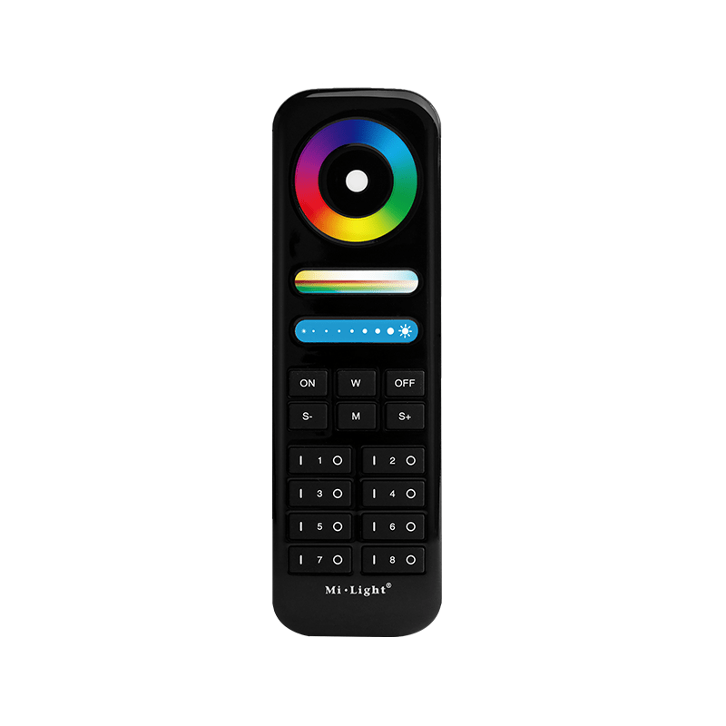 tsong rgb+cct fernbedienung 8 gruppen schwarz - ip20 ce rohs zertifiziert 220-240v ac