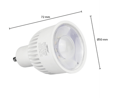 Led-Spot GU10 6W 550 Lumen RGB+CCT MIBOXER dimmbares Licht