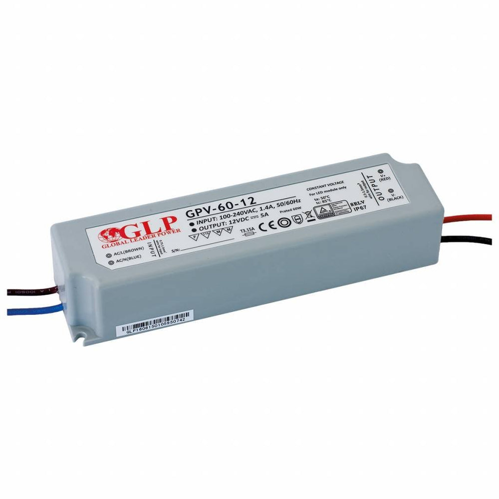 GLP LED-Netzteil 12V 60W 5A für LED-Beleuchtung IP67 wasserdicht