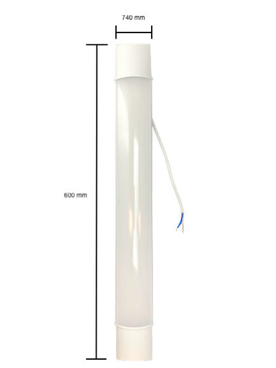 Spectrum LED-Lichtleiste 60cm, 18W 230V, 3000K warmweiß, 2100 Lumen, 120° Abstrahlwinkel, IP20 Weißes Gehäuse