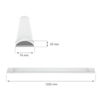 Spectrum LED-Lichtleiste 120cm 32W 3000K Warmweiß 4000 Lumen IP20 Decken- oder Pendelmontage Weiß