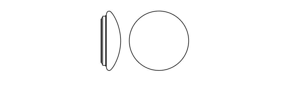 LED Bulkhead Surface Circular Ø400 White 24W 1920 lumens 3000K IP44 for indoor and outdoor lighting