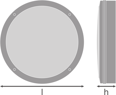 LED Deckenaufbauleuchte 300mm Weiß, 15W 1400 Lumen, 4000K Kaltweiß, IP65